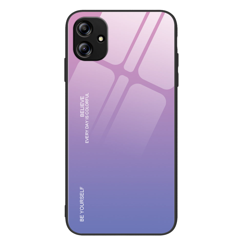 Tempered Glass Phone Case for Samsung Galaxy A04e 4G F04 4G M04 4G Anti-Scratch PC TPU Gradient Color Phone Cover Tempered Glass Phone Case for Samsung Galaxy A04e 4G F04 4G M04 4G Anti-Scratch PC TPU Gradient Color Phone Cover